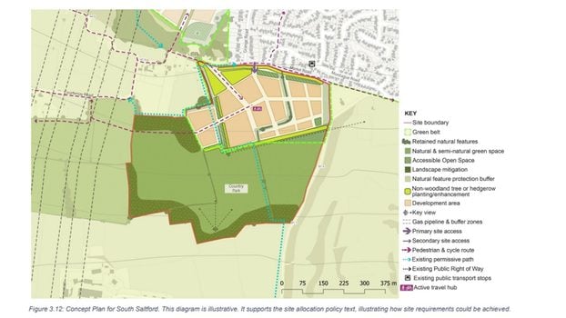 Figure 3.12 Concept plan for South Saltford, taken from the Draft Local Plan consultation