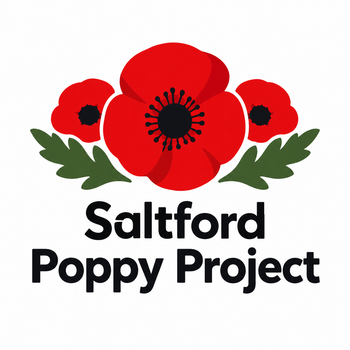 Logo showing three poppies and the text 'Saltford Poppy Project'
